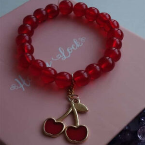 cherry red bracelet