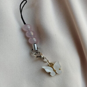 white butterfly phone charm.